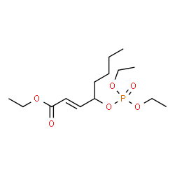 ChemSpider 2D Image | Ethyl (2E)-4-[(diethoxyphosphoryl)oxy]-2-octenoate | C14H27O6P