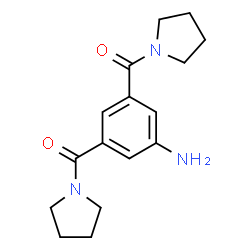 ChemSpider 2D Image | 3,5-bis(pyrrolidine-1-carbonyl)aniline | C16H21N3O2