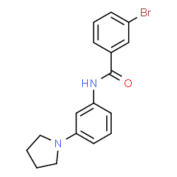 ChemSpider 2D Image | 3-Bromo-N-[3-(1-pyrrolidinyl)phenyl]benzamide | C17H17BrN2O