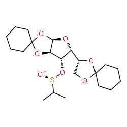 ChemSpider 2D Image | ({(3a'R,5'R,6'S,6a'R)-5'-[(2R)-1,4-Dioxaspiro[4.5]dec-2-yl]tetrahydrospiro[cyclohexane-1,2'-furo[2,3-d][1,3]dioxol]-6'-yl}oxy)(isopropyl)sulfoniumolate (non-preferred name) | C21H34O7S