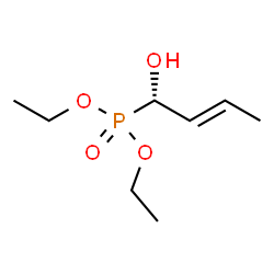 ChemSpider 2D Image | Diethyl [(1S,2E)-1-hydroxy-2-buten-1-yl]phosphonate | C8H17O4P