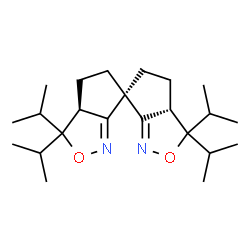 ChemSpider 2D Image | (3aS,3a'S)-3,3,3',3'-Tetraisopropyl-3,3',3a,3a',4,4',5,5'-octahydro-6,6'-spirobi[cyclopenta[c][1,2]oxazole] | C23H38N2O2