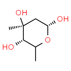 ChemSpider 2D Image | (5xi)-2,6-Dideoxy-3-C-methyl-alpha-L-threo-hexopyranose | C7H14O4
