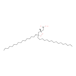 ChemSpider 2D Image | [(3R)-5,5-Dihexadecyl-3-methyl-1,2-dioxolan-3-yl]acetic acid | C38H74O4