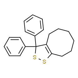 ChemSpider 2D Image | 3,3-Diphenyl-4,5,6,7,8,9-hexahydro-3H-cycloocta[c][1,2]dithiole | C21H22S2