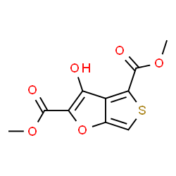 ChemSpider 2D Image | Dimethyl 3-hydroxythieno[3,4-b]furan-2,4-dicarboxylate | C10H8O6S