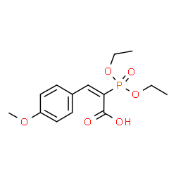 ChemSpider 2D Image | (2E)-2-(Diethoxyphosphoryl)-3-(4-methoxyphenyl)acrylic acid | C14H19O6P