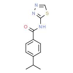 ChemSpider 2D Image | 4-Isopropyl-N-(1,3,4-thiadiazol-2-yl)benzamide | C12H13N3OS