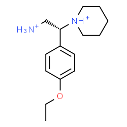ChemSpider 2D Image | 1-[(1R)-2-Ammonio-1-(4-ethoxyphenyl)ethyl]piperidinium | C15H26N2O