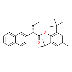 ChemSpider 2D Image | 4-Methyl-2,6-bis(2-methyl-2-propanyl)phenyl (2S)-2-(2-naphthyl)butanoate | C29H36O2