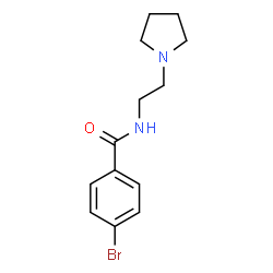 ChemSpider 2D Image | 4-Bromo-N-[2-(1-pyrrolidinyl)ethyl]benzamide | C13H17BrN2O