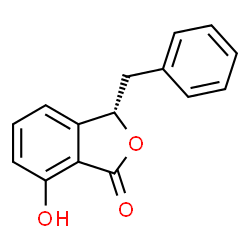 ChemSpider 2D Image | (3S)-3-Benzyl-7-hydroxy-2-benzofuran-1(3H)-one | C15H12O3