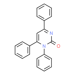ChemSpider 2D Image | 1,4,6-Triphenyl-2(1H)-pyrimidinone | C22H16N2O