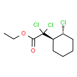 ChemSpider 2D Image | Ethyl dichloro[(1R,2R)-2-chlorocyclohexyl]acetate | C10H15Cl3O2