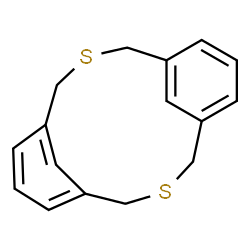 ChemSpider 2D Image | 3,11-Dithiatricyclo[11.3.1.1~5,9~]octadeca-1(17),5(18),6,8,13,15-hexaene | C16H16S2