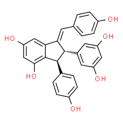 ChemSpider 2D Image | (-)-Quadrangularin A | C28H22O6