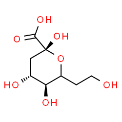ChemSpider 2D Image | 3-Deoxy-6-(2-hydroxyethyl)-alpha-D-threo-hex-2-ulopyranosonic acid | C8H14O7