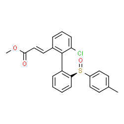ChemSpider 2D Image | Methyl (2E)-3-{6-chloro-2'-[(S)-(4-methylphenyl)sulfinyl]-2-biphenylyl}acrylate | C23H19ClO3S
