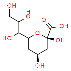 ChemSpider 2D Image | 3,5-Dideoxy-6-(1,2,3-trihydroxypropyl)-alpha-L-glycero-hex-2-ulopyranosonic acid | C9H16O8