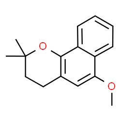 ChemSpider 2D Image | 6-Methoxy-2,2-dimethyl-3,4-dihydro-2H-benzo[h]chromene | C16H18O2