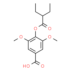 ChemSpider 2D Image | 4-[(2-Ethylbutanoyl)oxy]-3,5-dimethoxybenzoic acid | C15H20O6