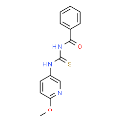 ChemSpider 2D Image | N-benzoyl-N'-(6-methoxy-3-pyridinyl)thiourea | C14H13N3O2S