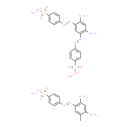 ChemSpider 2D Image | Sodium 4-[(E)-(2,4-diamino-5-methylphenyl)diazenyl]benzenesulfonate 4,4'-[(4,6-diamino-1,3-phenylene)di(E)-2,1-diazenediyl]dibenzenesulfonate (3:1:1) | C31H27N10Na3O9S3