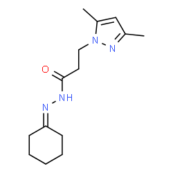 ChemSpider 2D Image | N'-Cyclohexylidene-3-(3,5-dimethyl-1H-pyrazol-1-yl)propanehydrazide | C14H22N4O