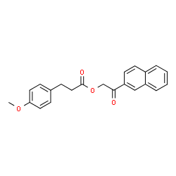 ChemSpider 2D Image | 2-(2-Naphthyl)-2-oxoethyl 3-(4-methoxyphenyl)propanoate | C22H20O4
