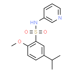 ChemSpider 2D Image | 5-Isopropyl-2-methoxy-N-(3-pyridinyl)benzenesulfonamide | C15H18N2O3S