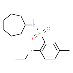 ChemSpider 2D Image | N-Cycloheptyl-2-ethoxy-5-methylbenzenesulfonamide | C16H25NO3S