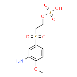 ChemSpider 2D Image | 2-[(3-Amino-4-methoxyphenyl)sulfonyl]ethyl hydrogen sulfate | C9H13NO7S2