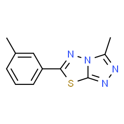 ChemSpider 2D Image | 3-Methyl-6-m-tolyl-[1,2,4]triazolo[3,4-b][1,3,4]thiadiazole | C11H10N4S