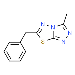 ChemSpider 2D Image | 6-Benzyl-3-methyl[1,2,4]triazolo[3,4-b][1,3,4]thiadiazole | C11H10N4S