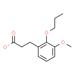 ChemSpider 2D Image | 3-(3-Methoxy-2-propoxyphenyl)propanoate | C13H17O4
