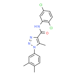 ChemSpider 2D Image | N-(2,5-Dichlorophenyl)-1-(3,4-dimethylphenyl)-5-methyl-1H-1,2,3-triazole-4-carboxamide | C18H16Cl2N4O
