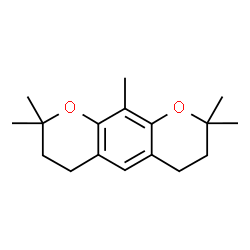 ChemSpider 2D Image | 2,2,8,8,10-Pentamethyl-3,4,7,8-tetrahydro-2H,6H-pyrano[3,2-g]chromene | C17H24O2
