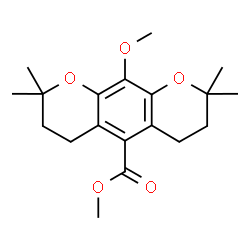 ChemSpider 2D Image | Methyl 10-methoxy-2,2,8,8-tetramethyl-3,4,7,8-tetrahydro-2H,6H-pyrano[3,2-g]chromene-5-carboxylate | C19H26O5