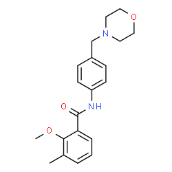ChemSpider 2D Image | 2-Methoxy-3-methyl-N-[4-(4-morpholinylmethyl)phenyl]benzamide | C20H24N2O3