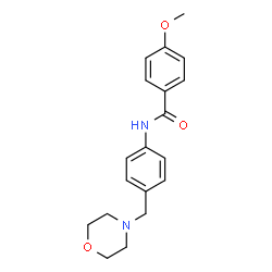 ChemSpider 2D Image | 4-Methoxy-N-[4-(4-morpholinylmethyl)phenyl]benzamide | C19H22N2O3