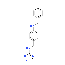 ChemSpider 2D Image | N-{4-[(4-Methylbenzyl)amino]benzyl}-1H-1,2,4-triazol-5-amine | C17H19N5