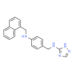 ChemSpider 2D Image | N-{4-[(1-Naphthylmethyl)amino]benzyl}-1H-1,2,4-triazol-3-amine | C20H19N5
