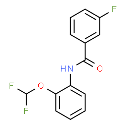 ChemSpider 2D Image | N-[2-(Difluoromethoxy)phenyl]-3-fluorobenzamide | C14H10F3NO2