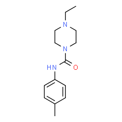 ChemSpider 2D Image | 4-Ethyl-N-(4-methylphenyl)-1-piperazinecarboxamide | C14H21N3O