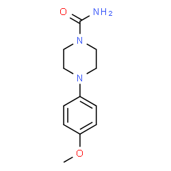 ChemSpider 2D Image | 4-(4-Methoxyphenyl)-1-piperazinecarboxamide | C12H17N3O2