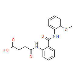 ChemSpider 2D Image | N-[2-(2-Methoxy-phenylcarbamoyl)-phenyl]-succinamic acid | C18H18N2O5