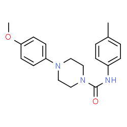 ChemSpider 2D Image | 4-(4-Methoxyphenyl)-N-(4-methylphenyl)-1-piperazinecarboxamide | C19H23N3O2