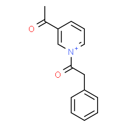 ChemSpider 2D Image | 3-Acetyl-1-(phenylacetyl)pyridinium | C15H14NO2