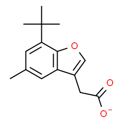 ChemSpider 2D Image | [5-Methyl-7-(2-methyl-2-propanyl)-1-benzofuran-3-yl]acetate | C15H17O3