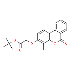 ChemSpider 2D Image | tert-butyl [(4-methyl-6-oxo-6H-benzo[c]chromen-3-yl)oxy]acetate | C20H20O5